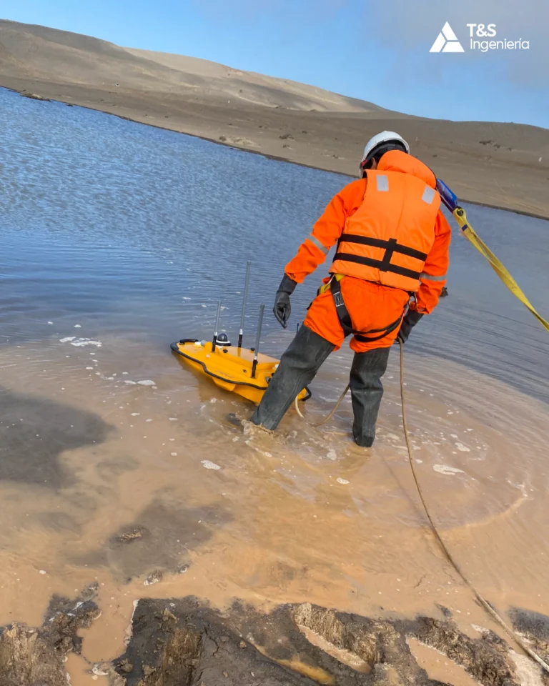 Batimetría: Presa de Relaves Mina Justa, Marcobre